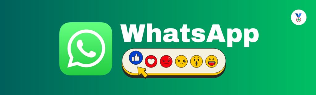 WhatsApp logo, name and reactions