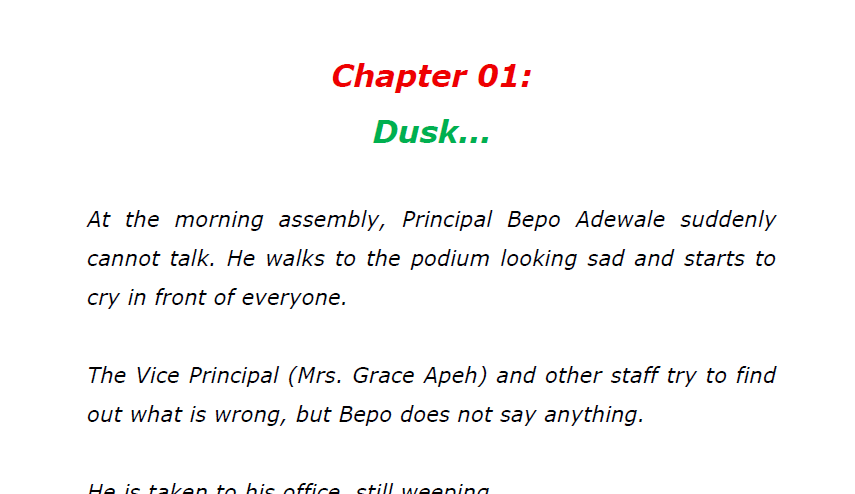 JAMB Lekki Headmaster summary chapter 1