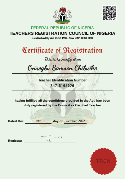 How to get TRCN certificate online